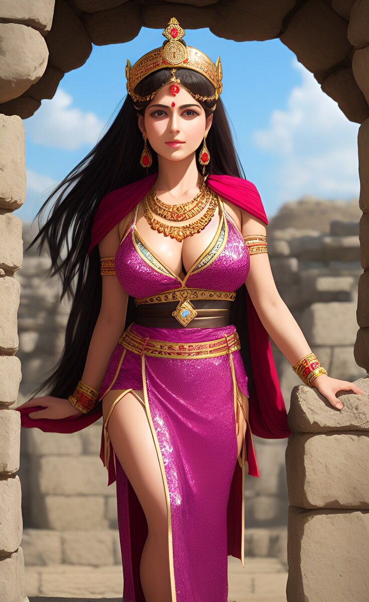 Картинка для привлечения внимания к хеттской истории, автор сильно сомневается, что именно так выглядели жрицы или царицы у хеттов