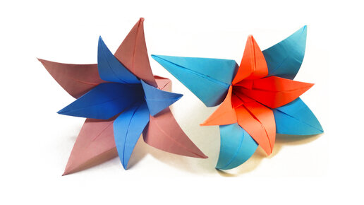 Оригами цветы: Лилия из бумаги (видео урок)