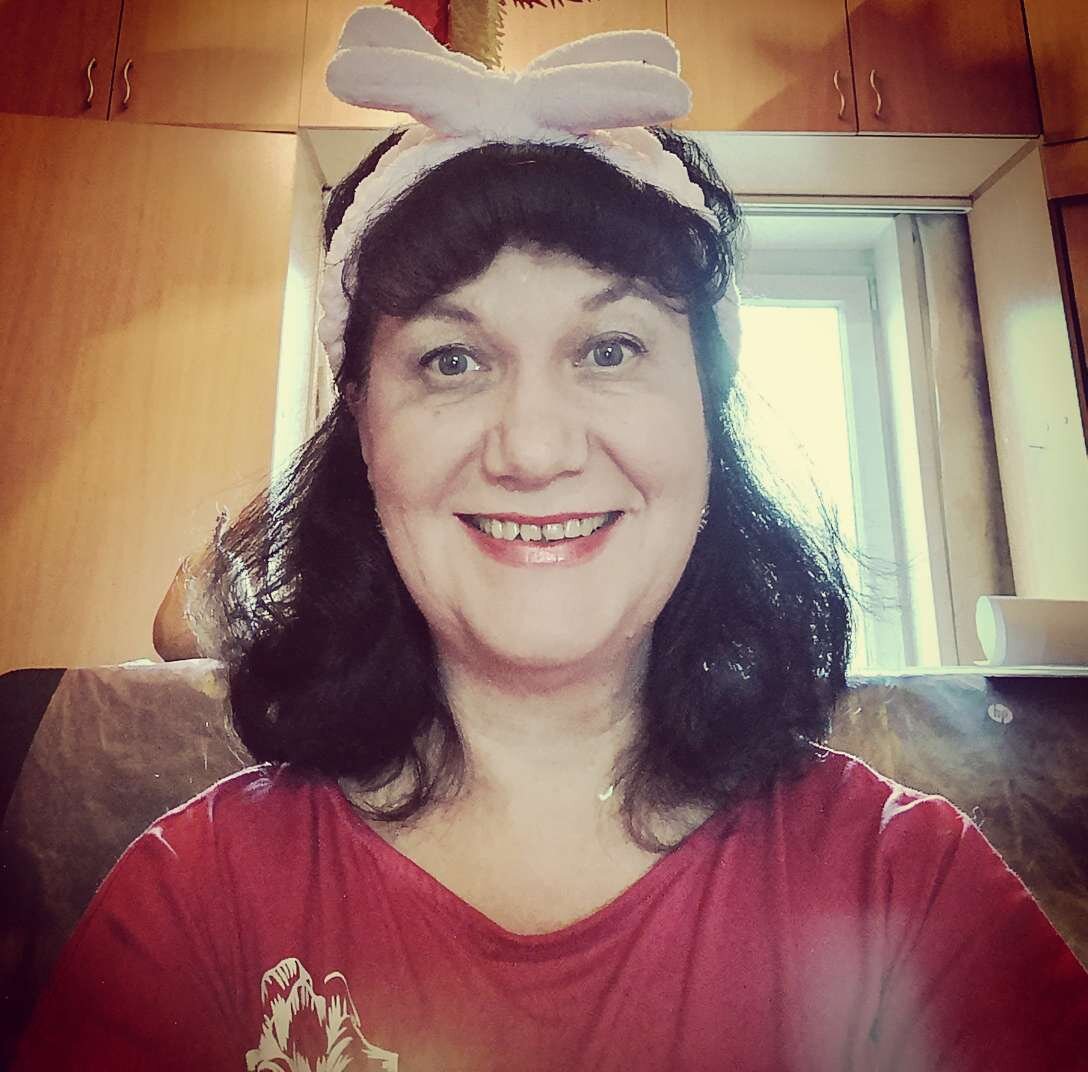 Фото в  бьюти повязке  из архива автора канала.