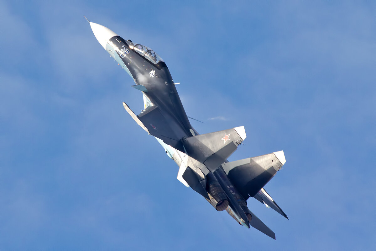 Фото из домашнего архива: фотографировал муж, его любимый самолёт Су-30 на МАКСе