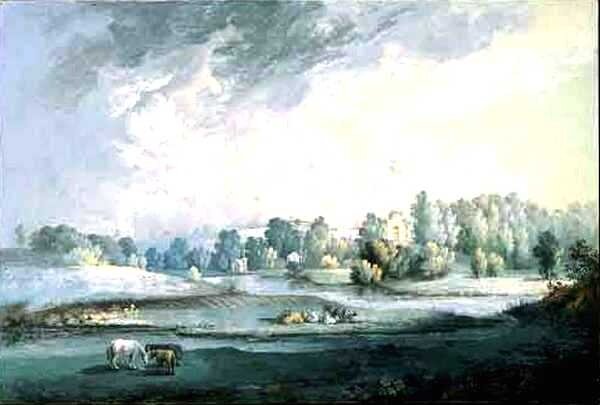 «Вид дальней местности из большого леса».