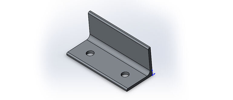 Губка неподвижная из уголка ГОСТ 8509-86 в SolidWorks