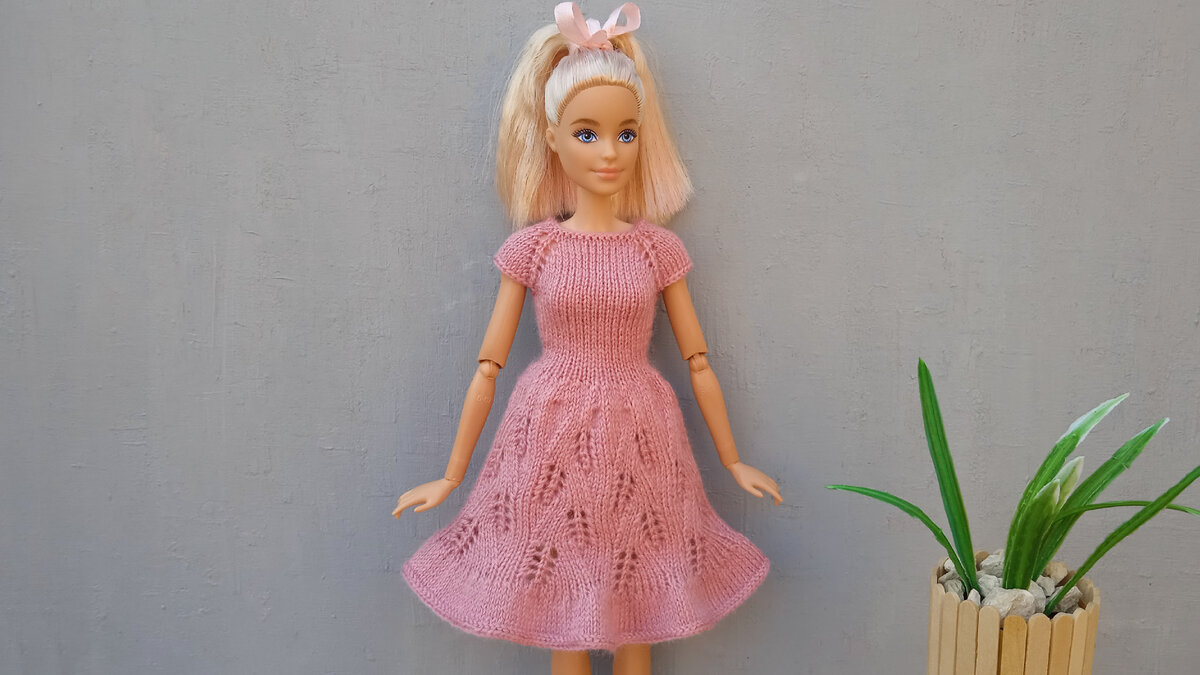 Вязаная юбка для куклы спицами – Artofit