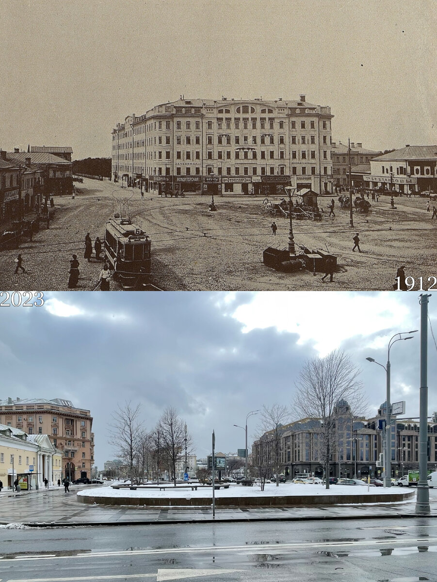 Москва было/стало. Повторил исторические снимки с той же точки | Now&Then  Russia | Дзен