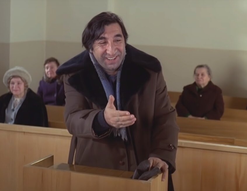    Фрунзик Мкртчян Кадр из фильма "Мимино", 1977 г.