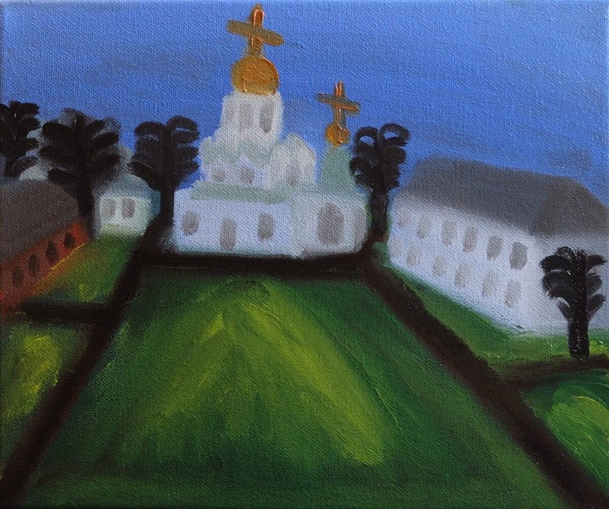 Церковь. Саввино-Сторожевский монастырь. Холст, масло