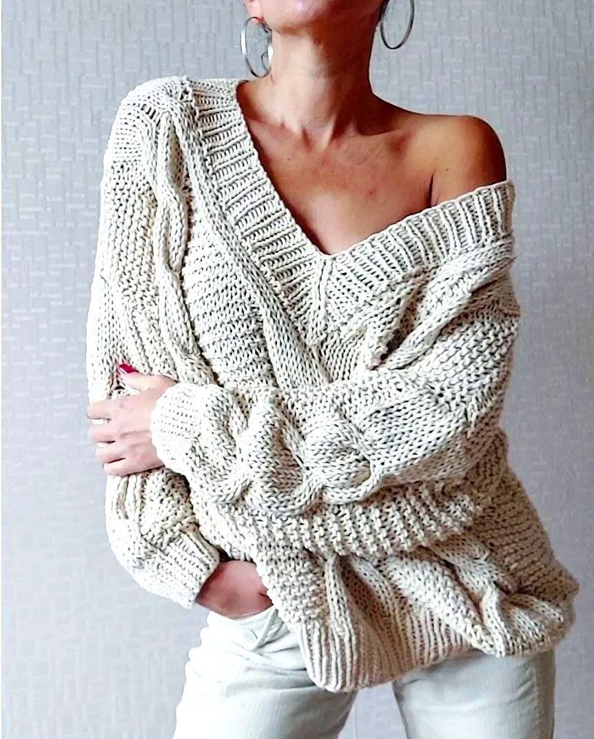 Пуловер со Жгутом по моему МК 