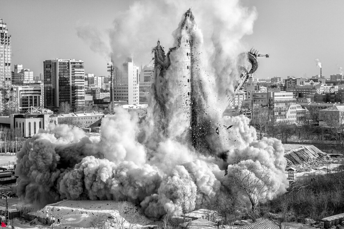 Недостроенная телевизионная башня, Екатеринбург. Уничтожена 24.03.2018. Фото Александр Ёжъ Осипов
