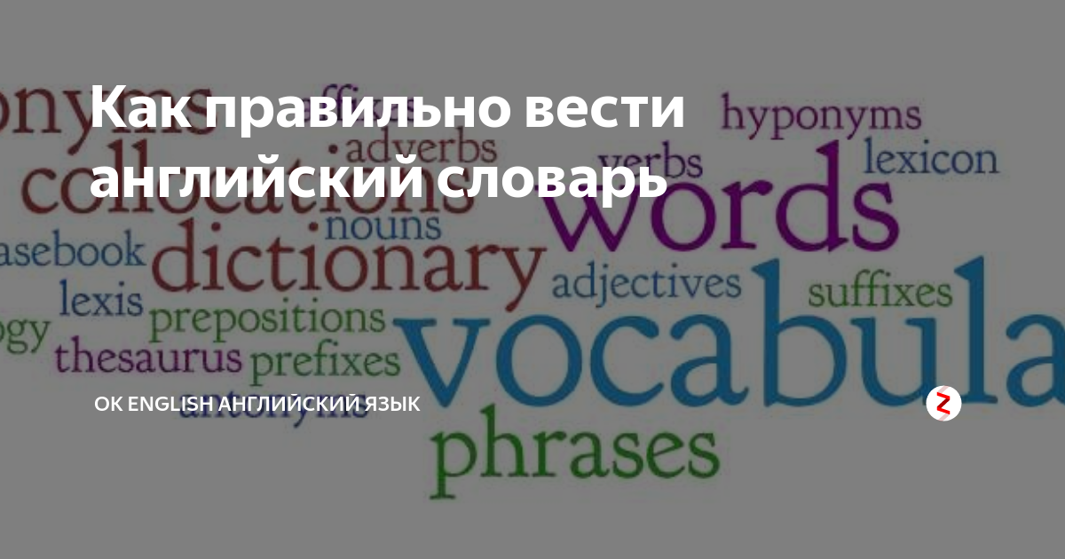 как на английском слово словарь