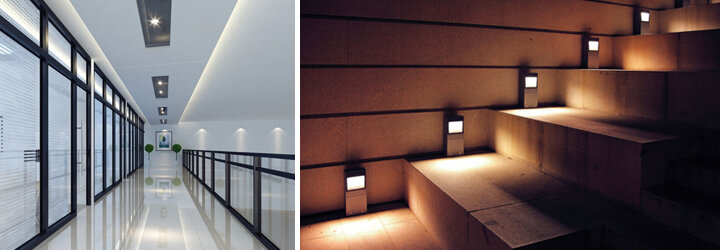 Как сказано выше, системы управления освещением или значительно экономят электроэнергию или же используются для комфорта в умных домах. Для значительной экономии электроэнергии, профессиональные системы управления освещением применяют на самых разных объектах: