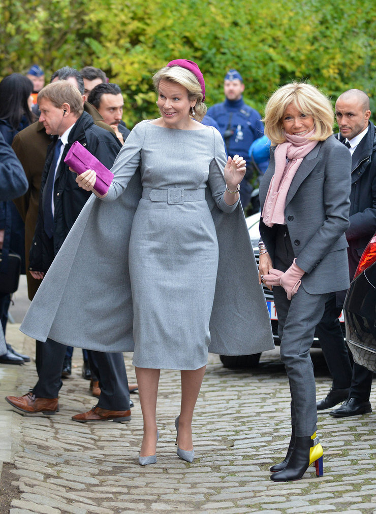 Королева Бельгии Матильда, супруга президента Франции Брижжит Макрон.