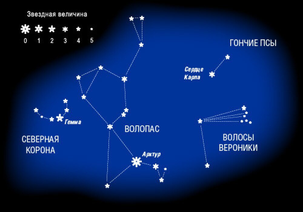  Созвездие Волопас (иллюстрация из открытых источников)