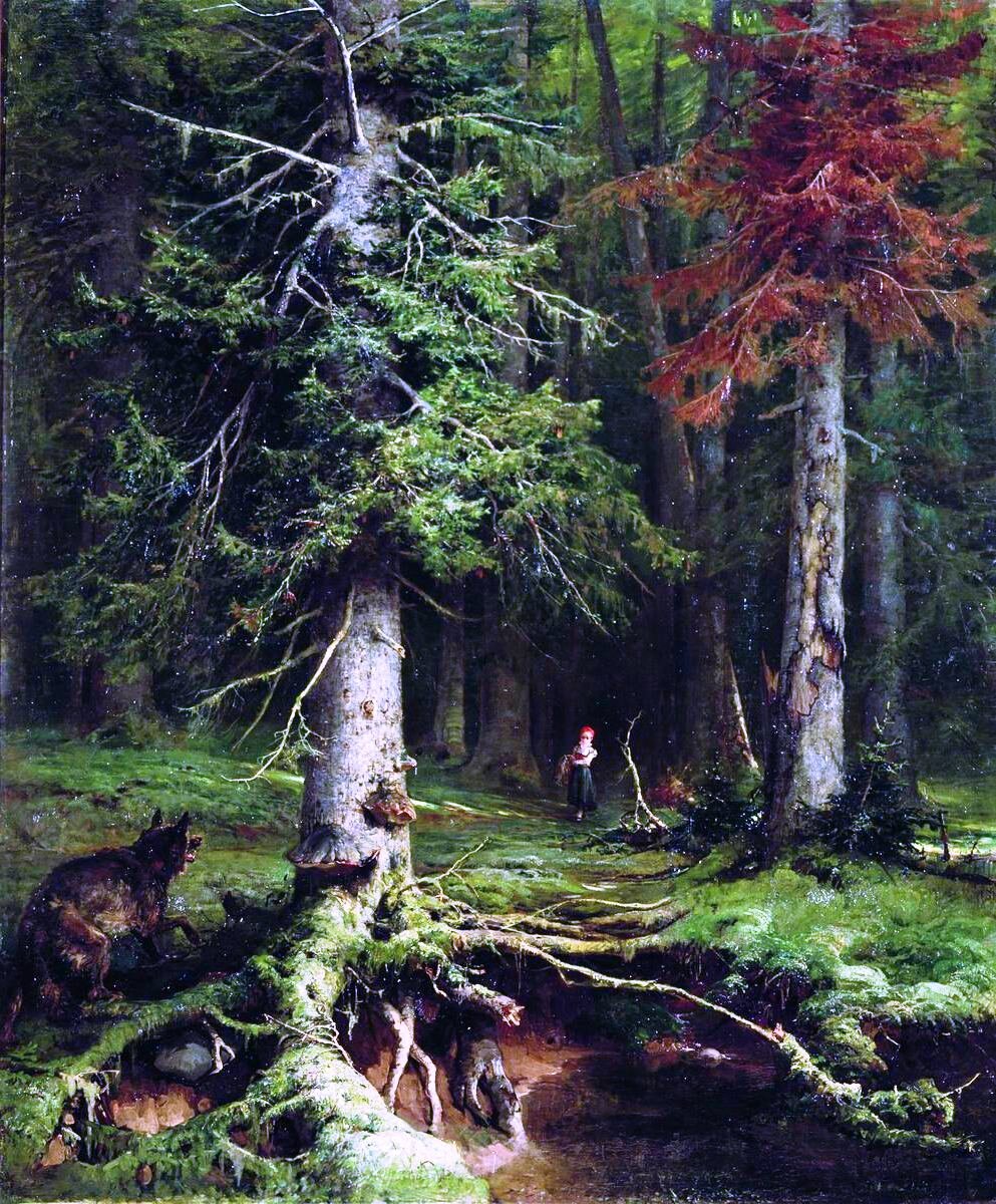 "Красная шапочка", 1887, холст, масло, 185×155