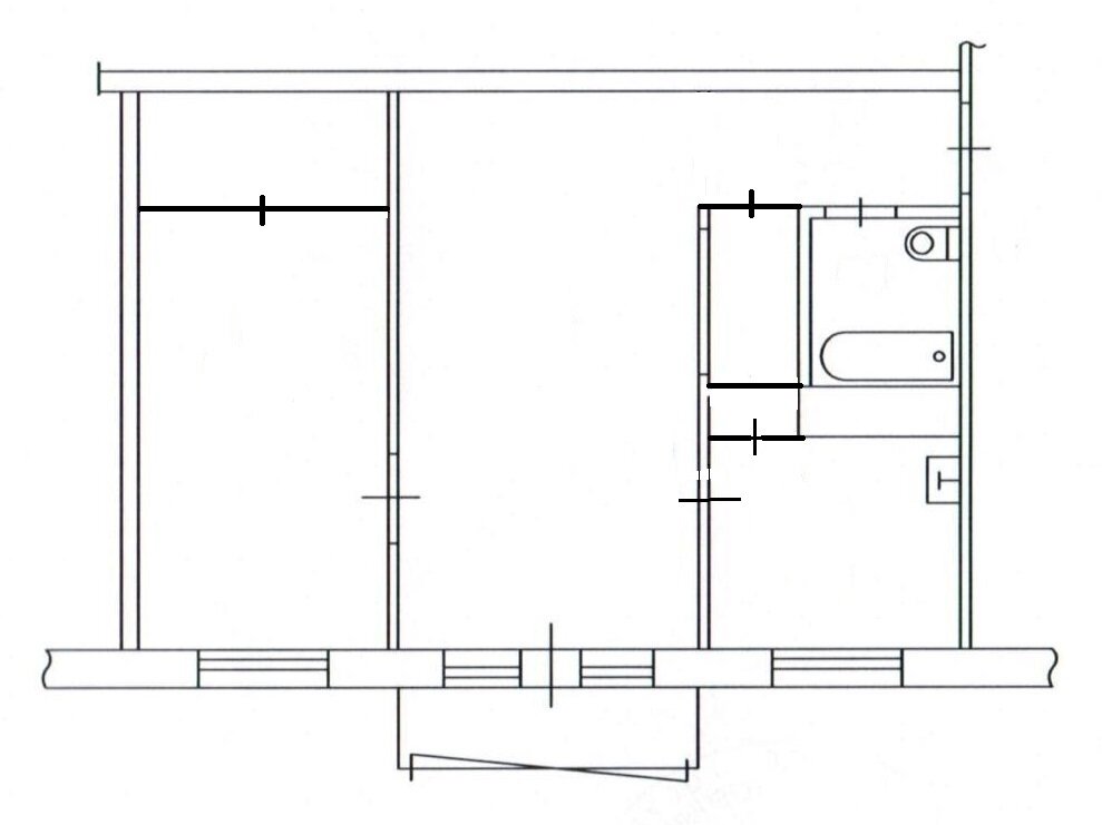 Хрущевка 3 комнатная планировка с проходной комнатой