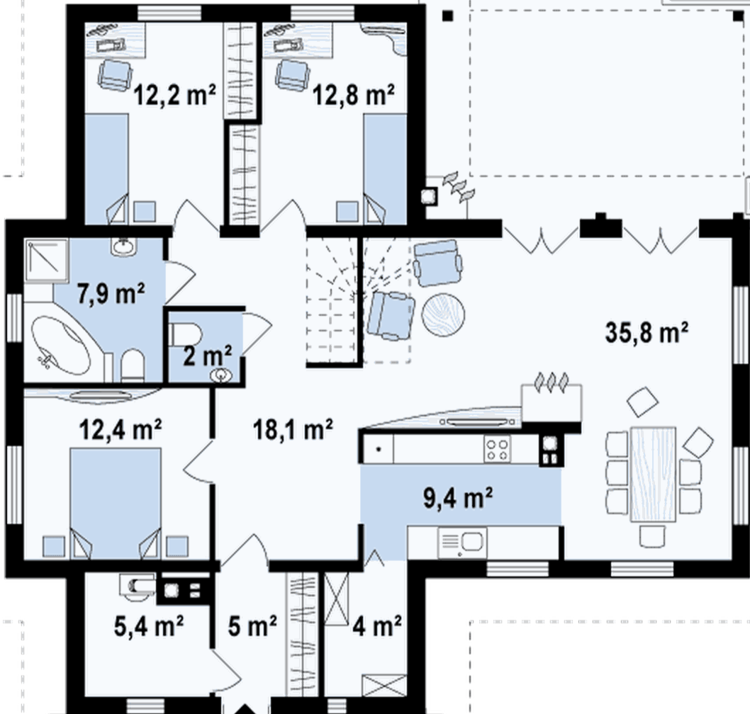 Первый этаж. Источник изображения Яндекс Фото.