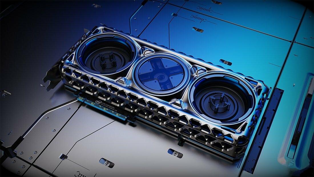 Предположительный дизайн новой видеокарты от Intel