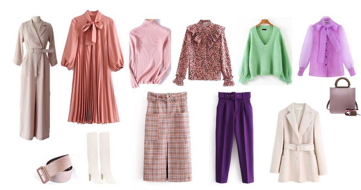 Капсула для офиса для романтического вектора стиля