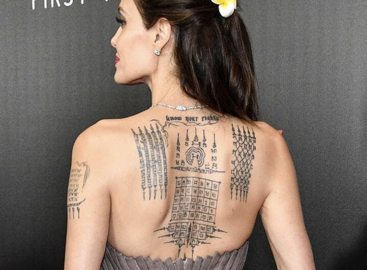 Татуировки Анджелины Джоли: техника