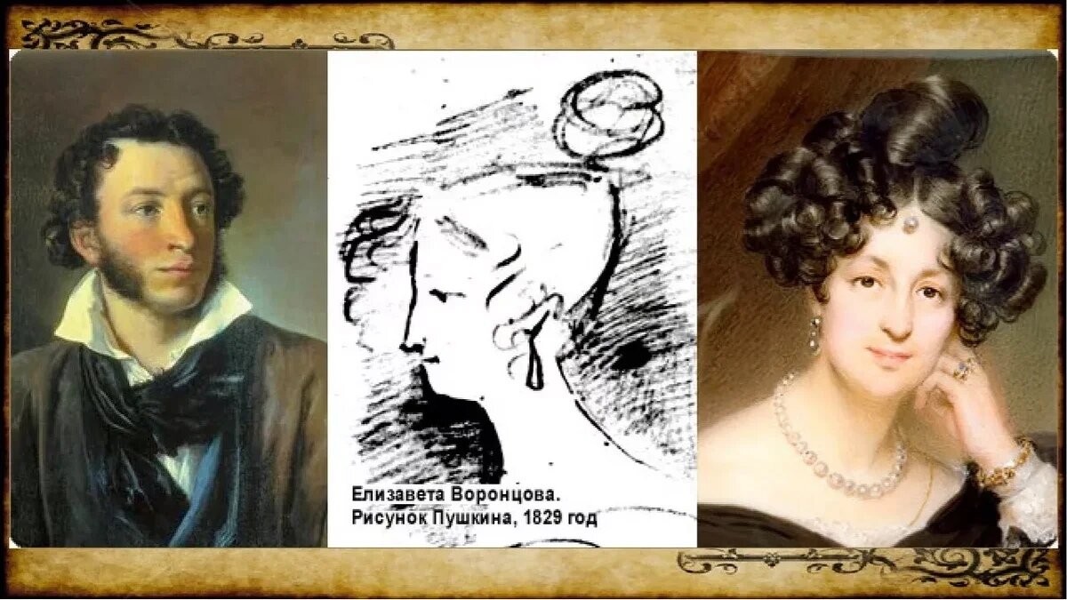 А, С. Пушкин и Е. К. Воронцова