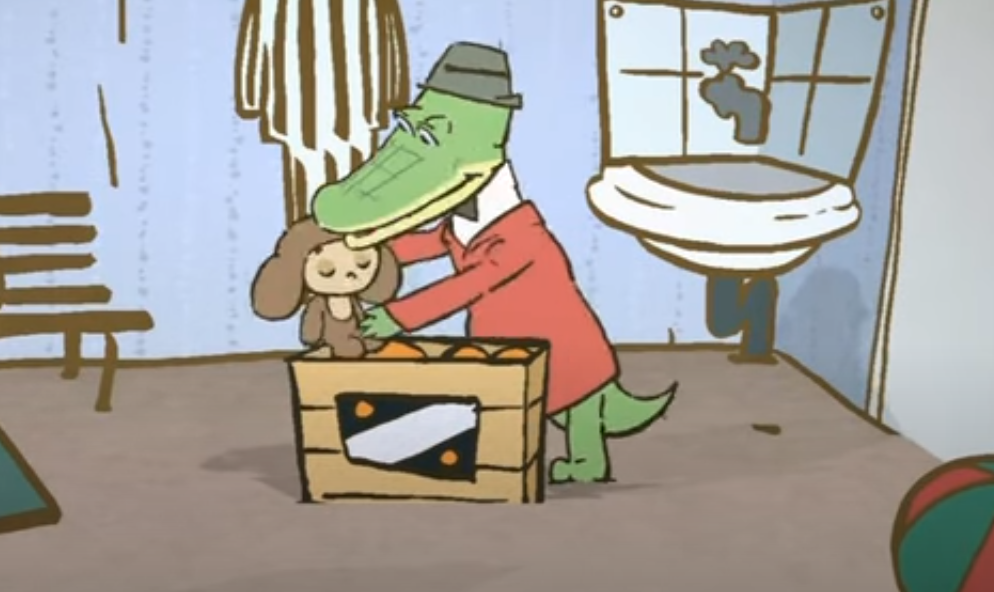 Кадры из мультфильма "Чебурашка арэрэ" (Чебурашка, кто это?)