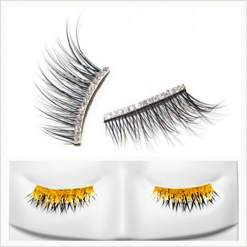 2. Kre At Beauty Gold and Diamond Eyelashes — это накладные ресницы, украшенные частичками настоящего золота или маленькими бриллиантами. Их цена — это почти 1,5 тысячи долларов. Эти сказочные ресницы в 2009 году придумала Тейлор Чанг Бабаян, которая считает, что макияж может не только изменить внешний вид женщины, но и то, как она себя чувствует. (Фото: пресс-релиз).