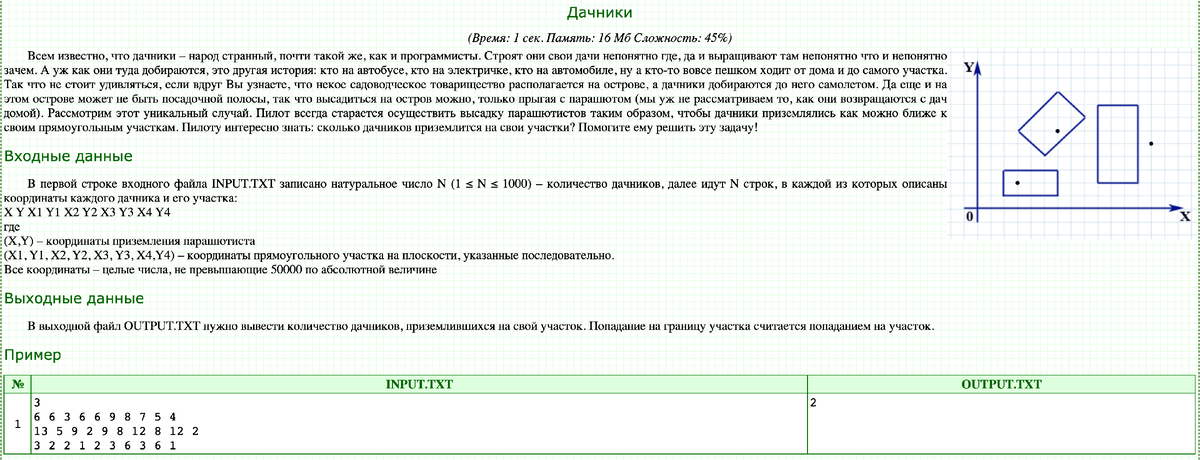 Условие задачи с сайта acmp.ru