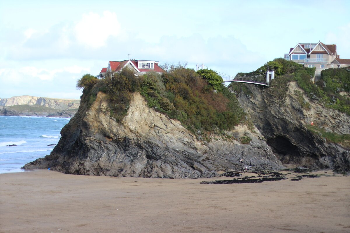 Берег в Ньюки (Newquay, Cornwall, UK), неподалеку от Падстоу