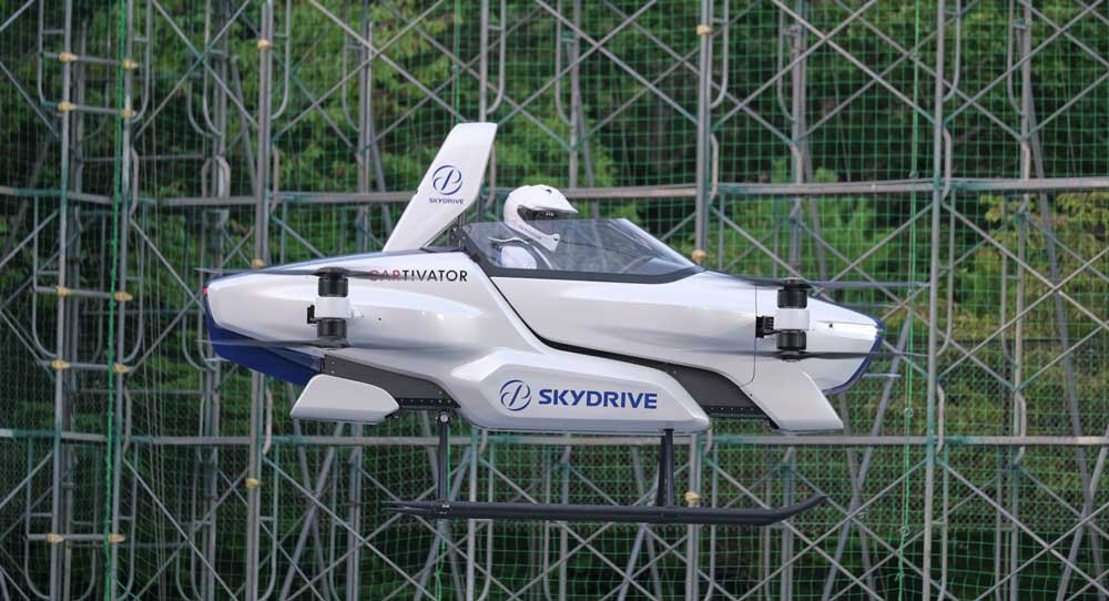 Японский летающий автомобиль впервые взлетает с пассажиром на борту / Фото SkyDry 