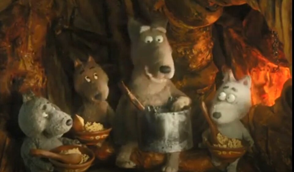 кадры из мультфильма "Сказка про волка", студия "Анимос", 2007. Режиссёр М.Федосеева, продюсер Т.Семёнов, авторы сценария М.Федосеева и В.Жук, Композитор И.Ефремов