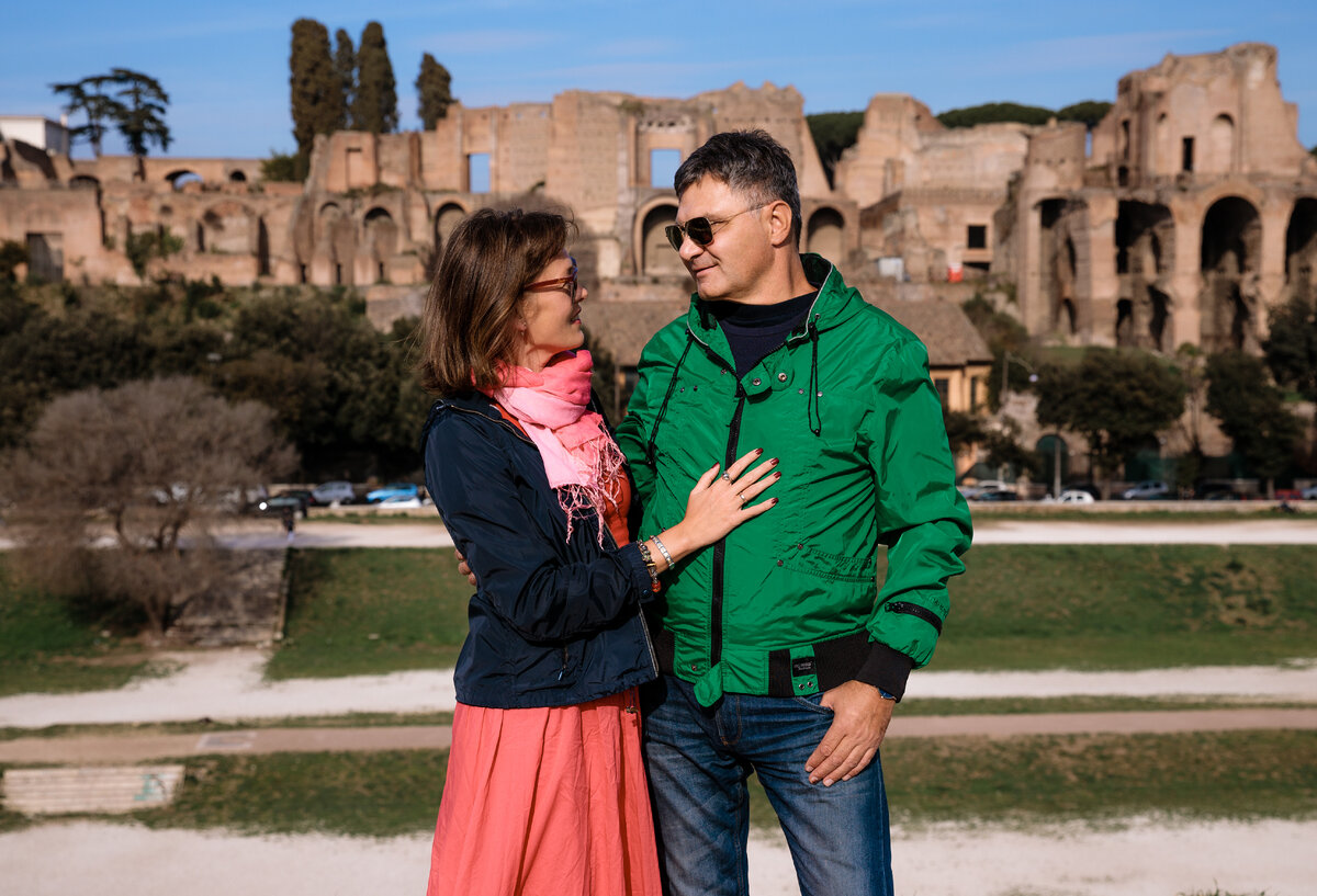 Это мы с Клодом на панорамной площадке с видом на холм Палатин