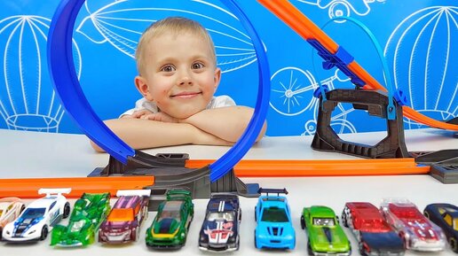 Хот Вилс Трек строитель  и трасса петля с машинками - Hot Wheels Track Builder