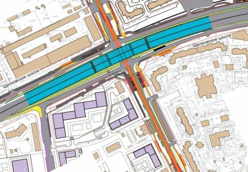 Фрагмент плана прохождения трамвайной линии в МО "Измайлово". Источник: izmles.info