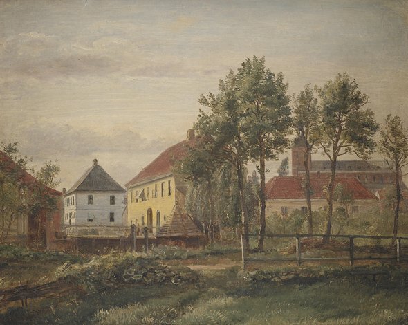 Вид на окрестности Оденсе. Картина Данкварта Дрейера. Около 1844 года 