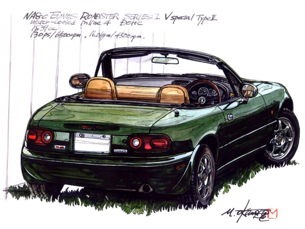 Рисунки на маленьком автомобиле. Мазда Миата рисунок. Mazda Miata illustration. Мазда Миата морда рисунок.