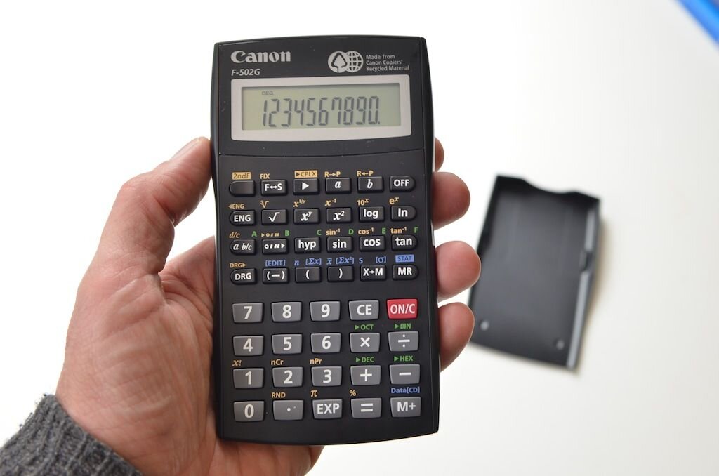 На биологию можно брать калькулятор. Калькулятор Canon f-502g. Канон f502g калькулятор. Canon f-502. Калькулятор Canon f-604.