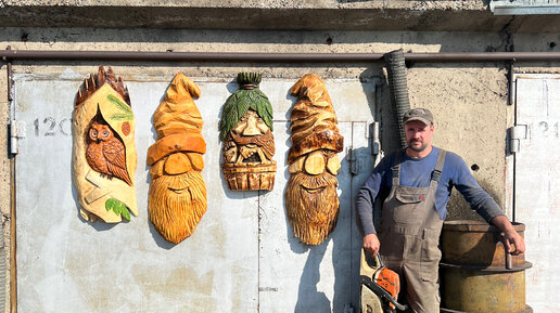 Как сделать удивительную деревянную скульптуру с помощью бензопилы своими руками