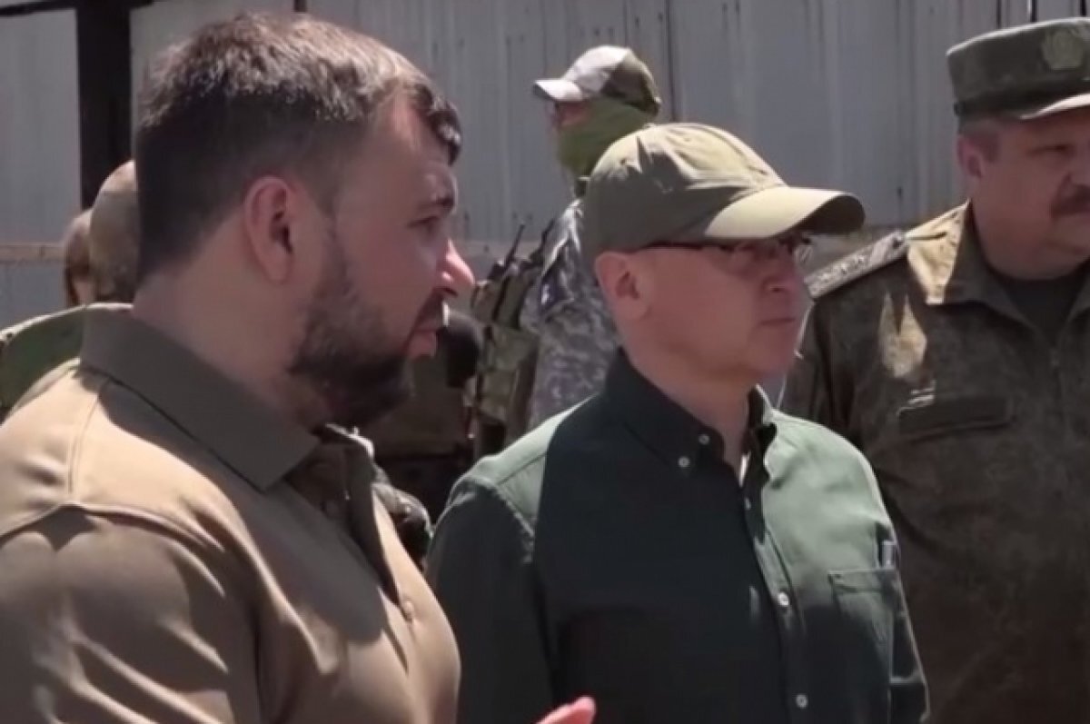    Пушилин и Кириенко посетили рынок в Мариуполе