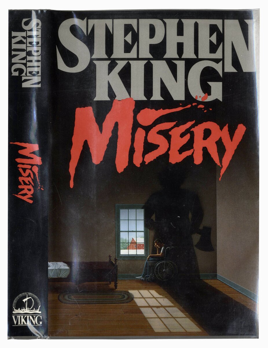 Обложка первого издания романа "Мизери", 1987 г.