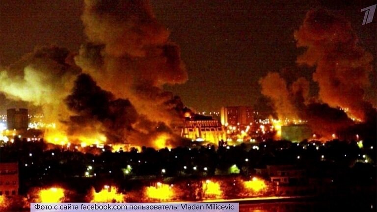 НАТО бомбит Белград 24.03.1999 (автор Владан Милцевич)