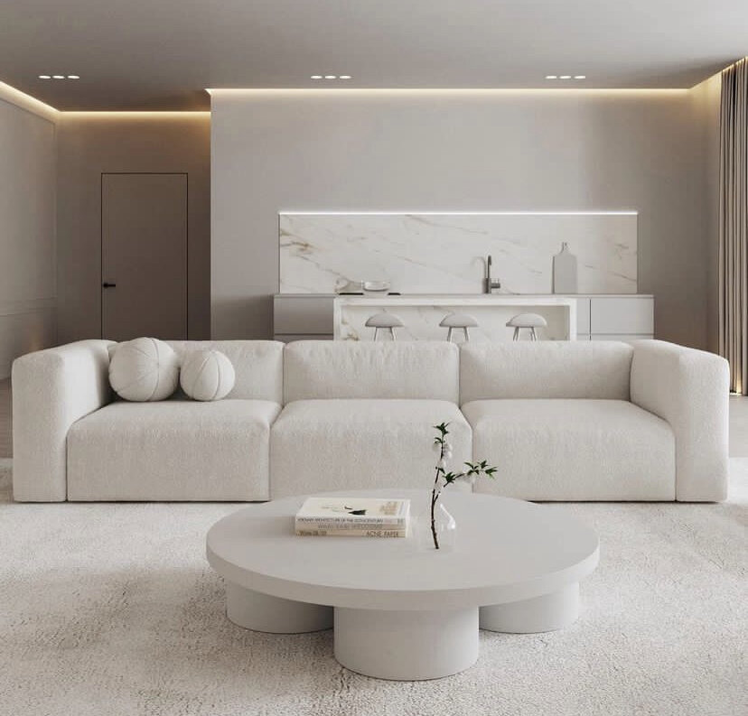 Гостиная в белом цвете