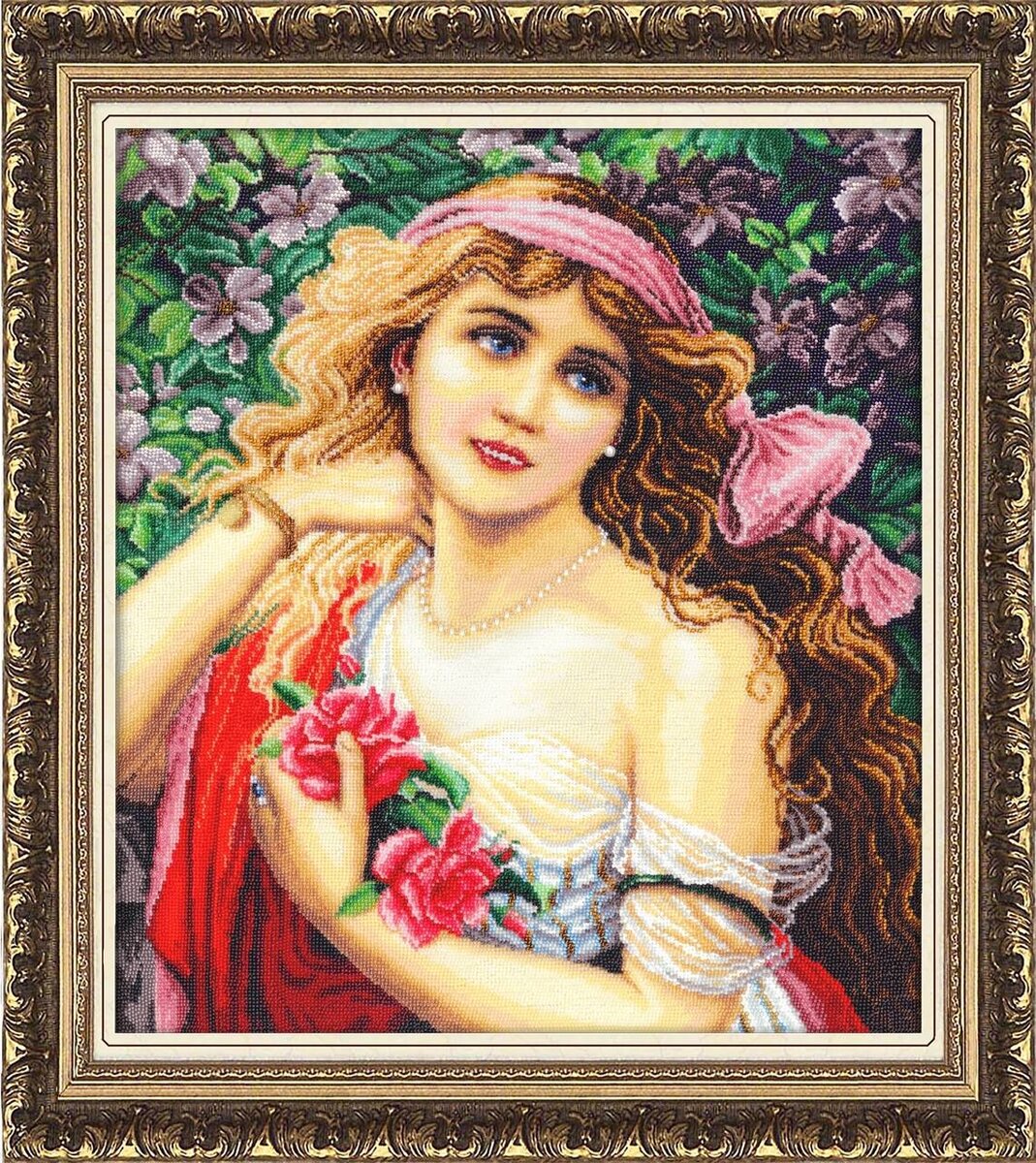 Золотые ручки. Девушка с розами (МК-036)