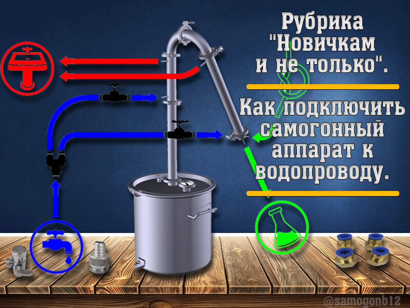 Подключение воды к сухопарнику