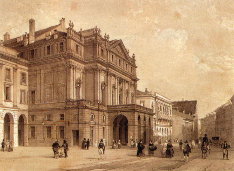 Здание театра Ла Скала, XIX век. Источник: wikimedia.org