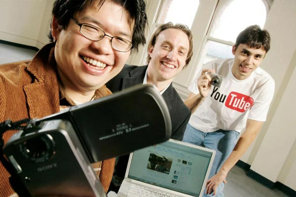 Основатели YouTube слева направо: Чен, Хёрли и Карим. Фото из открытых источников "Яндекс.Картинки".