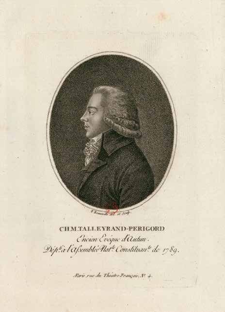 Франсуа Бонневиль, "Ч. М. Талейран-Перигор, бывший епископ Отена, депутат Национального учредительного собрания 1789 года", ок. 1789. Гравюра