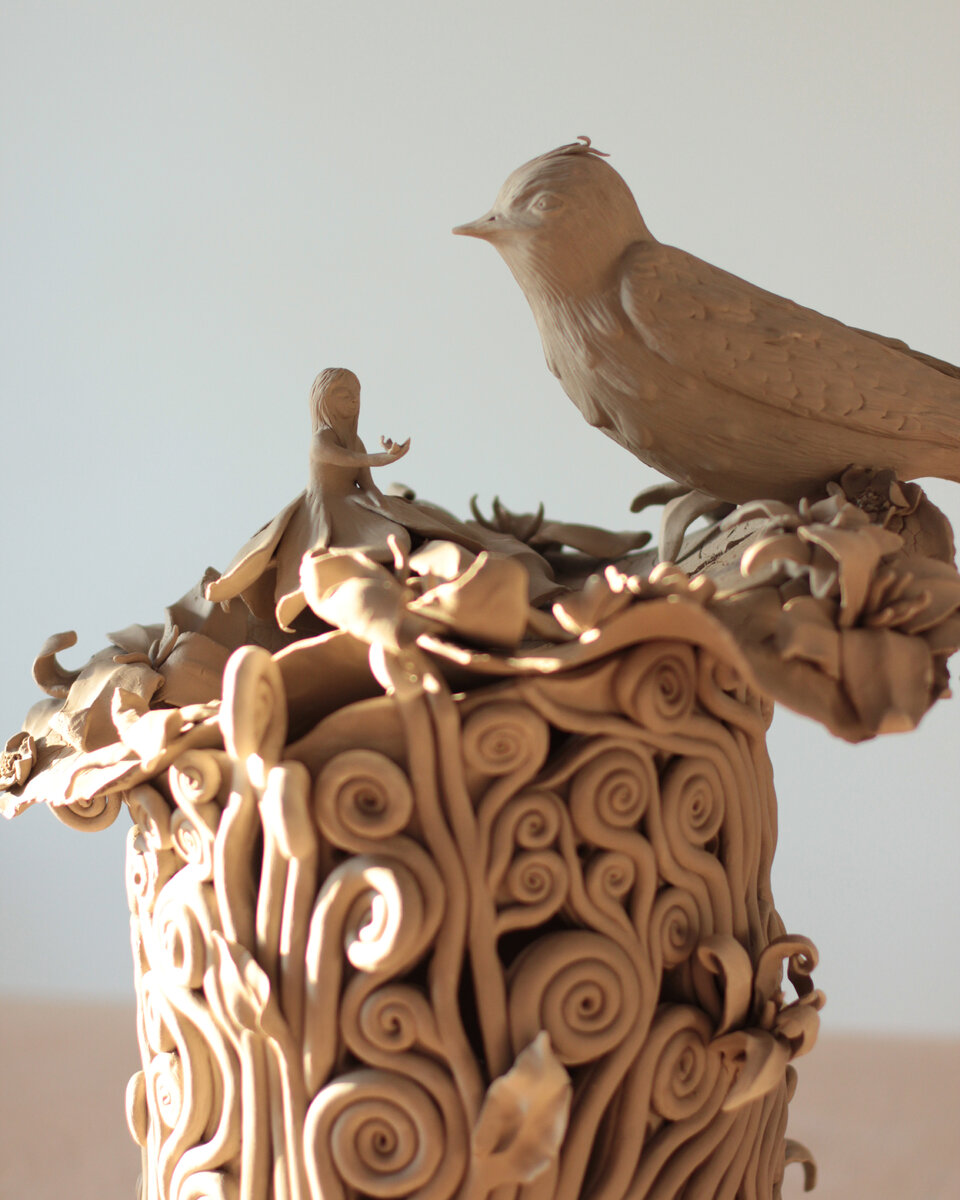 Процесс создания подсвечника "Дюймовочка"