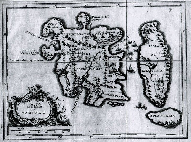 Карта брака 1766 года Eustache Le Noble