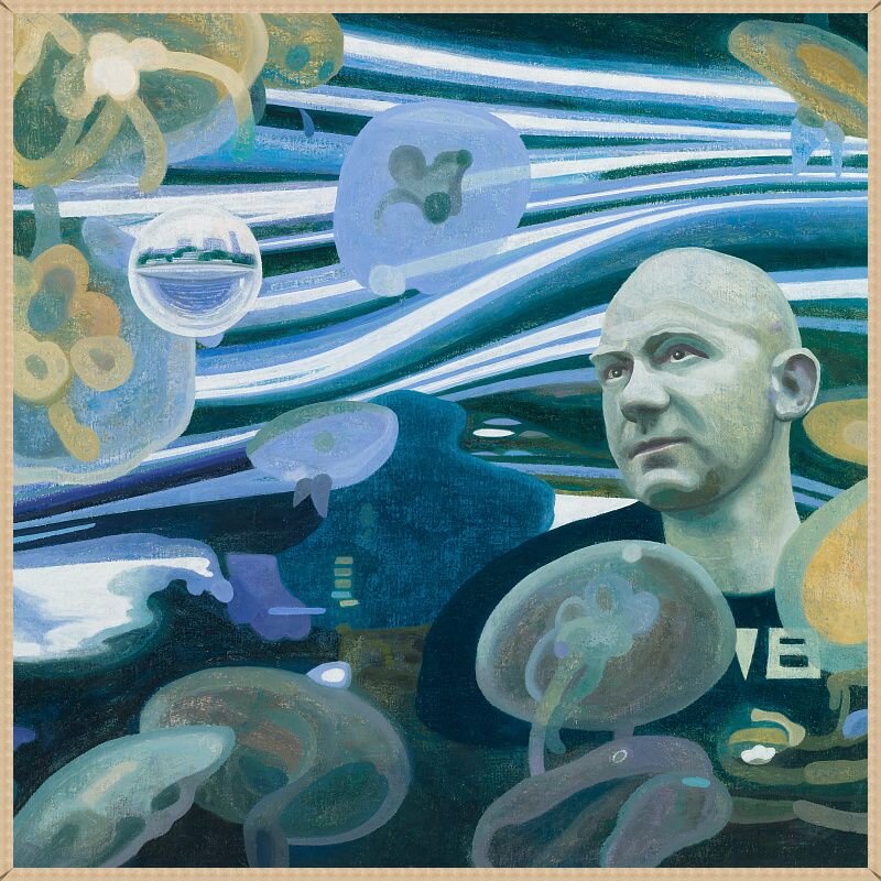 © Ханс Вандекеркхове (Hans Vandekerckhove). Из цикла «Жидкий городской блюз»- 3, 80х80 см. 2018