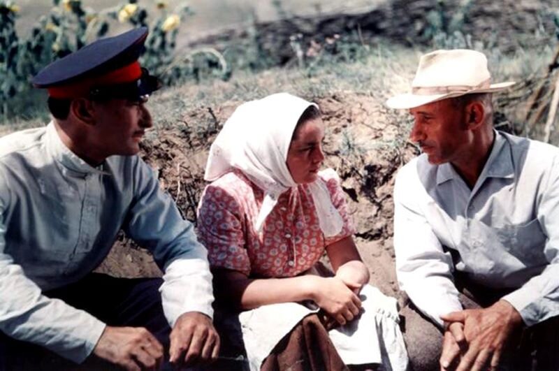 На съёмках фильма «Тихий Дон»