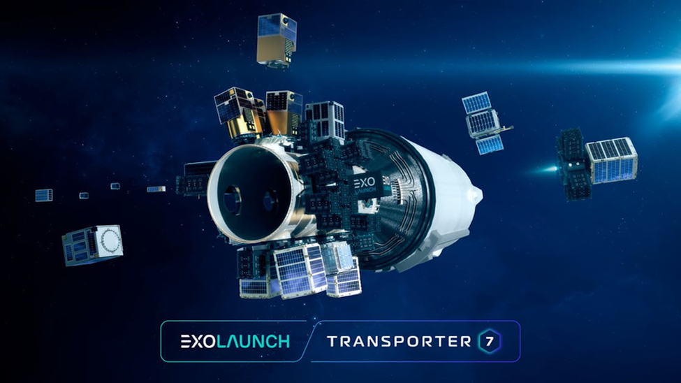 Рендеринг художником развертывания полезной нагрузки на орбите, © Exolaunch 2023